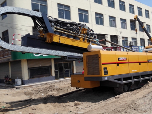 首台徐工(gong)XZ286PLUS水平定向鑽機(ji)初戰告捷